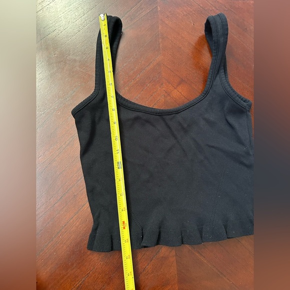 Zara Black Ribbed Tank Top - Picture 5 of 7